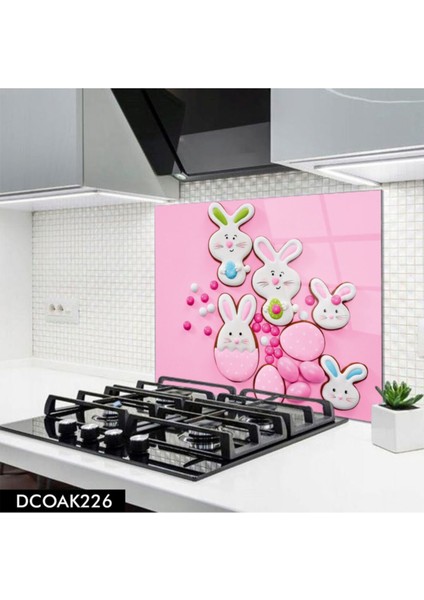 Cam Ocak Arkası Koruyucu | Tavşan