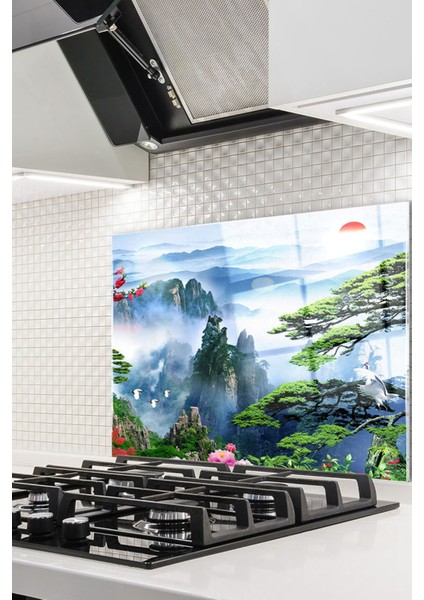 Cam Ocak Arkası Koruyucu Ankastre Arkası Koruyucu Turna