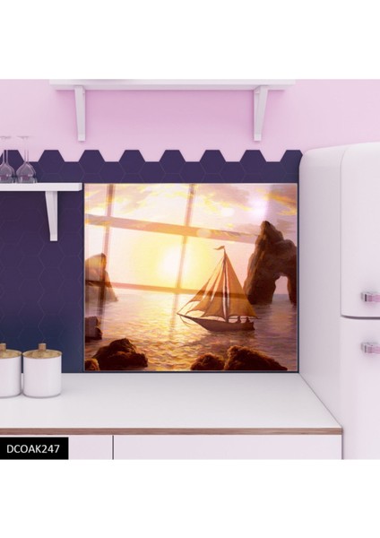 Cam Ocak Arkası Koruyucu Ankastre Arkası Koruyucu | Yelkenli modelleri