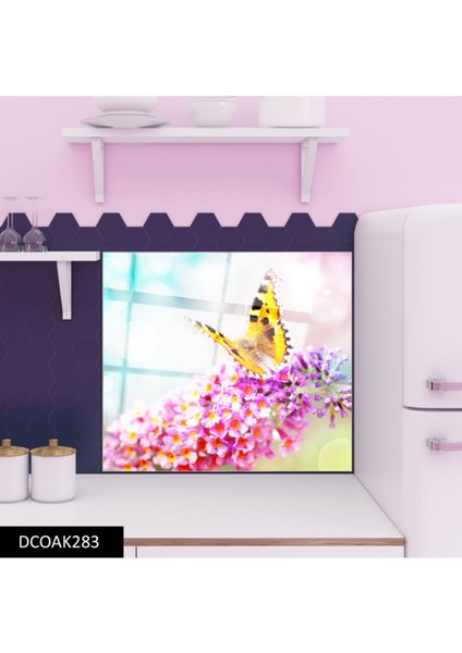 Cam Ocak Arkası Koruyucu Ankastre Arkası Koruyucu | Kelebek modelleri