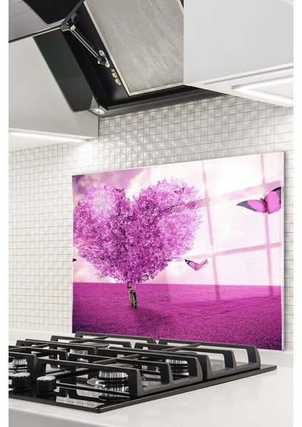 Cam Ocak Arkası Koruyucu Ankastre Arkası Koruyucu | Kelebek