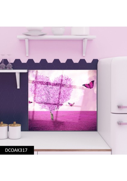 Cam Ocak Arkası Koruyucu Ankastre Arkası Koruyucu | Kelebek modelleri