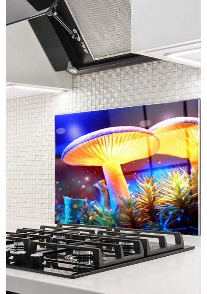 Cam Ocak Arkası Koruyucu Ankastre Arkası Koruyucu | Mantar