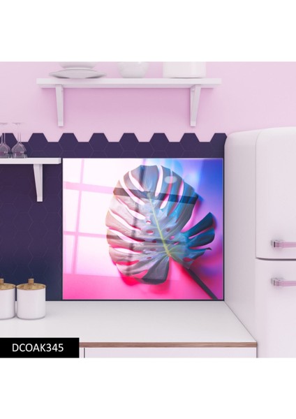 Cam Ocak Arkası Koruyucu Ankastre Arkası Koruyucu | Yaprak modelleri