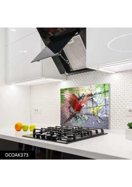 Cam Ocak Arkası Koruyucu | Papağan