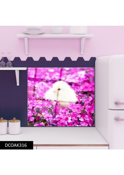 Cam Ocak Arkası Koruyucu Ankastre Arkası Koruyucu | Beyaz Civciv modelleri