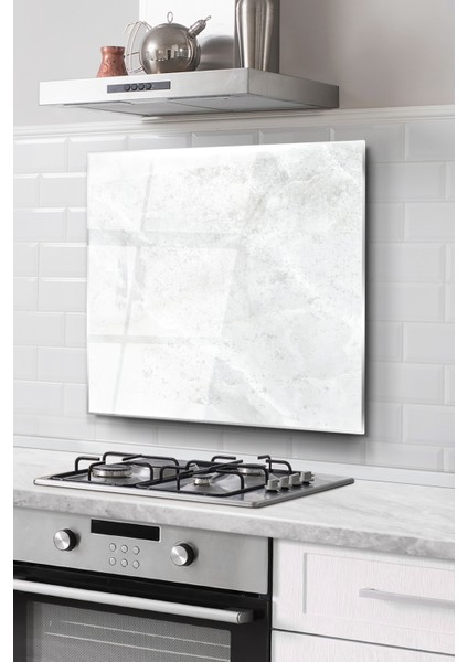 Ocak Arkası Cam Koruyucu Tezgah Ankastre Arkası Koruyucu | Mermer Desenli