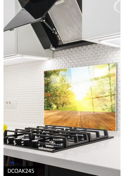 Cam Ocak Arkası Koruyucu | Bahçe