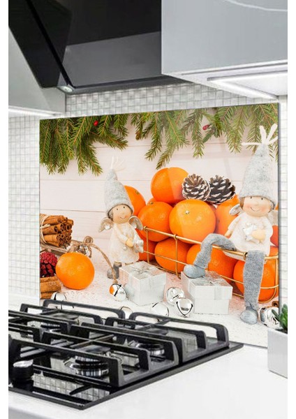 Cam Ocak Arkası Koruyucu Ankastre Arkası Koruyucu | Portakal