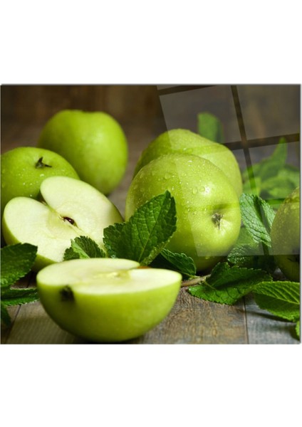 Yeşil Elma Cam Ocak Arkası Koruyucu Ankastre Arkası Koruyucu fiyatları