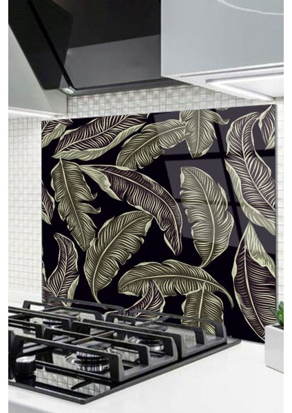 Yaprak Cam Ocak Ankastre Arkası Koruyucu