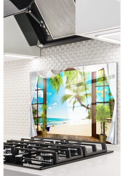 Cam Ocak Arkası Koruyucu Ankastre Arkası Koruyucu | Pencere ve Sahil