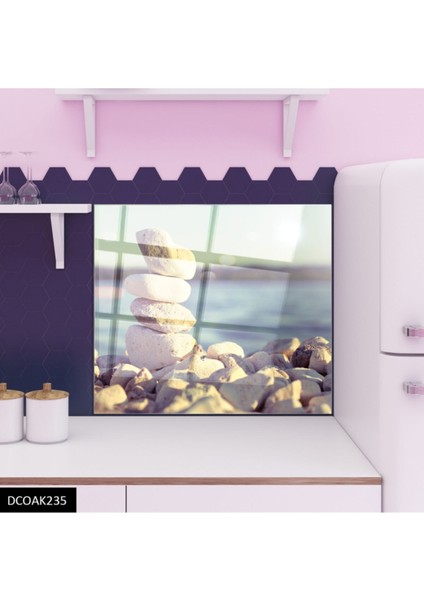 Cam Ocak Arkası Koruyucu Ankastre Arkası Koruyucu | Beyaz Taş modelleri