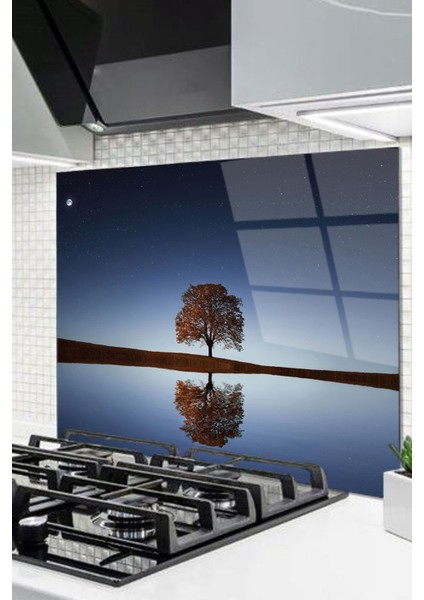 Cam Ocak Arkası Koruyucu Ankastre Arkası Koruyucu | Yalnız Ağaç