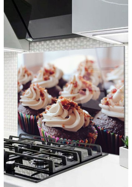 Cam Ocak Arkası Koruyucu Ankastre Arkası Koruyucu | Cupcake