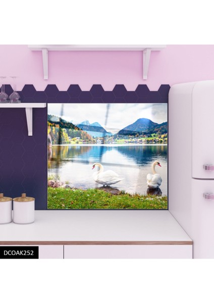 Cam Ocak Arkası Koruyucu Ankastre Arkası Koruyucu | Kuğu modelleri