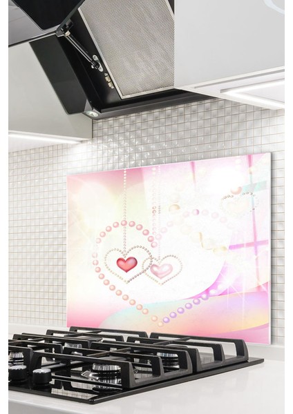 Cam Ocak Arkası Koruyucu Ankastre Arkası Koruyucu | Kalp