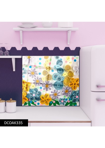 Cam Ocak Arkası Koruyucu Ankastre Arkası Koruyucu | Yapay Çiçekler modelleri