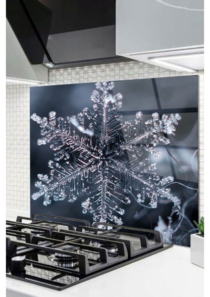 Ankastre Arkası Koruyucu 76 x 49,5 C M Cam Ocak Arkası Koruyucu| Kristal