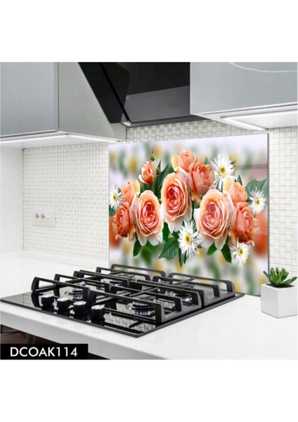 Cam Ocak Arkası Koruyucu | Işıltılı Model