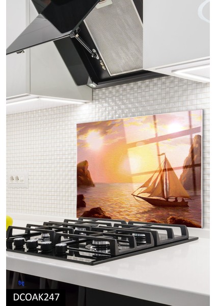 Cam Ocak Arkası Koruyucu | Yelkenli