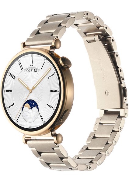 Huawei Watch Gt4 41MM (18 Mm) Metal Kordon Paslanmaz Çelik Tasarım (Krd-04)