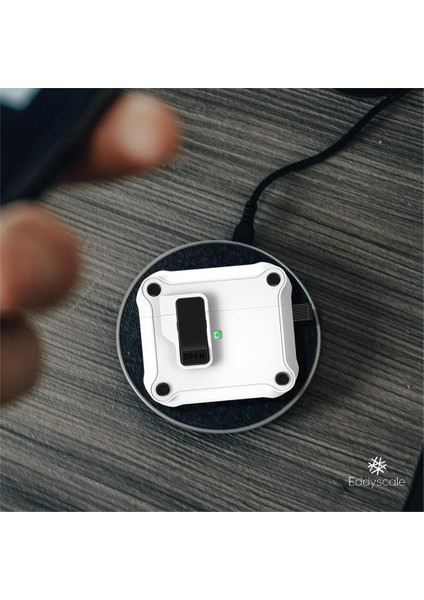 Tam Vücut Darbeye Dayanıklı Sert Kabuk, Emniyet Kilidi ile Airpdos'larla Uyumlu Bluetooth Kulaklık Kılıfı 3 (Yurt Dışından) modelleri