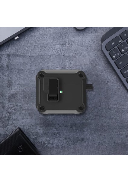 Tam Vücut Darbeye Dayanıklı Sert Kabuk, Emniyet Kilidi ile Airpdos'larla Uyumlu Bluetooth Kulaklık Kılıfı 3 (Yurt Dışından) fiyatları