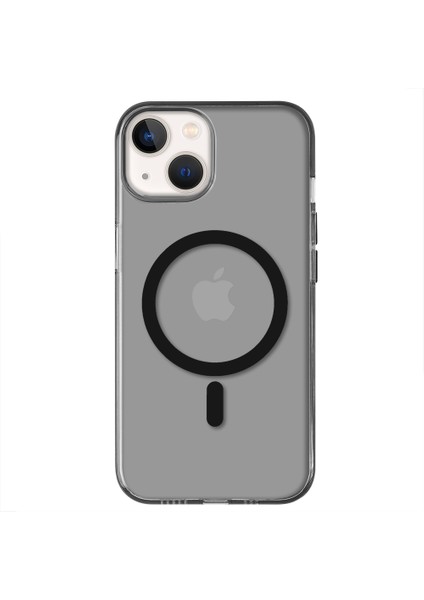 iPhone 14 Plus Magsafe Kablosuz Şarj Özellikli Mıknatıslı Mika Siyah Renkli Kılıf