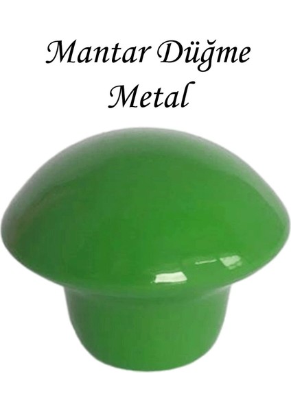 Yeşil Mantar Düğme Kulp Çocuk Bebek Mobilya Çekmece Dolap Kapak Kulbu Metal Kulp Aksesuarları Vidalı