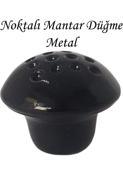 Siyah Noktalı Mantar Düğme Kulp Mobilya Çekmece Dolap Kapak Kulbu Metal Kulp Aksesuarları Vidalı