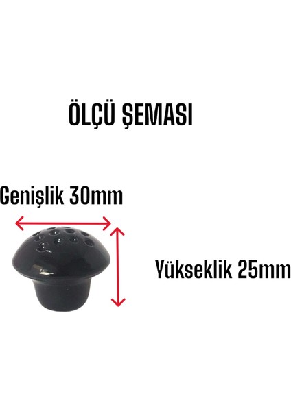 Siyah Noktalı Mantar Düğme Kulp Mobilya Çekmece Dolap Kapak Kulbu Metal Kulp Aksesuarları Vidalı