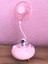 Özel Üretim Planet Ufo Gezegen USB Şarjlı Mini Gece Lambalı Masa Üstü Fan Vantilatör Pembe 3