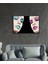 Kadınlar Makyaj Mavi Pembe Cam Tablo Makeup Blue Pink 2
