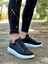 3 Bantlı Cilt Deri Ortopedik Taban Siyah (Beyaz ) Erkek Günlük Sneaker Ayakkabı 1