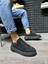 Bağcıklı Süet Ortopedik Yüksek Taban Siyah (Siyah ) Erkek Günlük Sneaker Ayakkabı 2