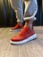 Bağcıklı Cilt Deri Ortopedik Yüksek Taban Kırmızı Erkek Günlük Sneaker Ayakkabı 1