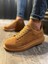 Bağcıklı Süet Ortopedik Yüksek Taban Taba Erkek Günlük Sneaker Ayakkabı 3