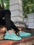 Bağcıklı Yüksek Tasarım Taban Tarz Sneakers Cırt Detaylı Mint Yeşili Erkek Spor Ayakkabısı 2