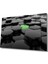 Siyah Yeşil Tuşlar Cam Tablo Black Green Keys 1