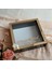 25X25 cm Ledli Isimli Siyah-Gold Yarı Pleksi Kaplamalı Derin Anı Çerçevesi! Gül Kutusu! 1