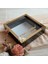 25X25 cm Ledli Isimli Siyah-Gold Yarı Pleksi Kaplamalı Derin Anı Çerçevesi! Gül Kutusu! 3