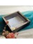 25X25 cm Ledli Isimli Siyah-Gümüş Yarı Pleksi Kaplamalı Derin Anı Çerçevesi! Gül Kutusu! 1