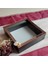 25X25 cm Ledli Siyah-Rose Yarı Pleksi Kaplamalı Derin Anı Çerçevesi! Gül Kutusu! Isimsiz! 1