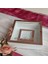 25X25 cm Fotoğraf Bölümlü Isimli Beyaz-Rose Yarı Pleksi Kaplamalı Derin Anı Çerçevesi! Gül Kutusu! Ledsiz 2