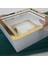 25X25 cm Fotoğraf Bölümlü Isimli Beyaz-Gold Yarı Pleksi Kaplamalı Derin Anı Çerçevesi! Gül Kutusu! Ledsiz 3