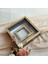 25X25 cm Fotoğraf Bölümlü Ledli Isimli Siyah-Gold Yarı Pleksi Kaplamalı Derin Anı Çerçevesi! Gül Kutusu! 1
