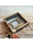 25X25 cm Fotoğraf Bölümlü Ledli Isimli Siyah-Gold Yarı Pleksi Kaplamalı Derin Anı Çerçevesi! Gül Kutusu! 2