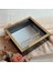 25X25 cm Fotoğraf Bölümlü Isimli Siyah-Gold Yarı Pleksi Kaplamalı Derin Anı Çerçevesi! Gül Kutusu! Ledsiz 3