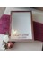 25X35 cm Ledli Isimli Beyaz-Rose Yarı Pleksi Kaplamalı Derin Anı Çerçevesi! Gül Kutusu! 1